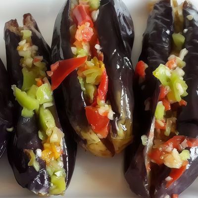 Pickled Eggplant Platter