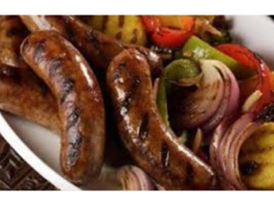 Three quarters kilo oriental sausage on charcoal