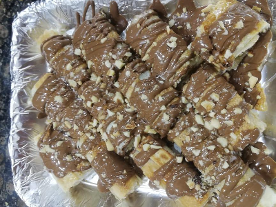 Hazelnut Fingers With Nutella Chocolate Pie