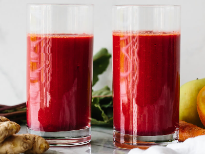 Cocktail Beetroot Apple With Orange And Ginger Juice