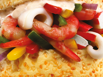 Large Mixed Seafood Sandwich