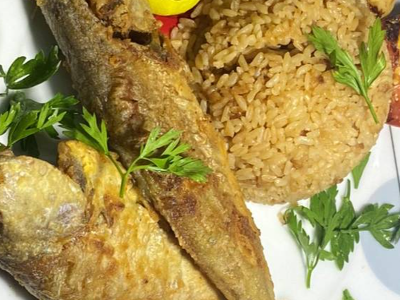 Fried Sea Bass Fish Meal