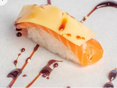Salmon Cheddar Cheese Nigiri