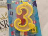 Birthday Decoration - Candle Number 3