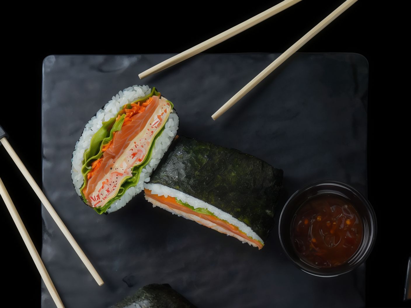 Smoked Salmon Onigirazu