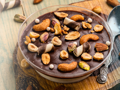 Rice Pudding With Nutella And Nuts