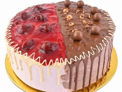 Half and half cake