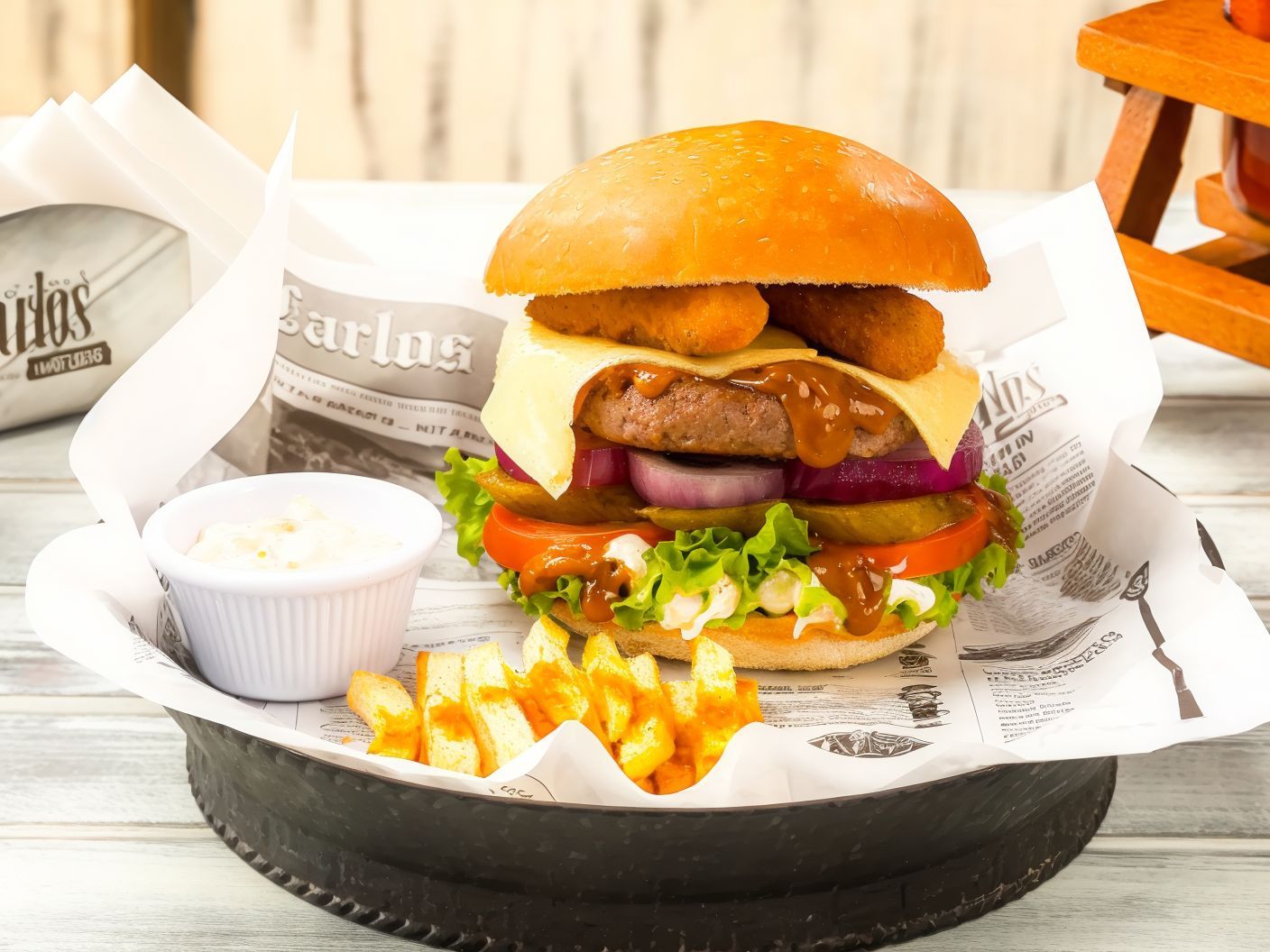 Cowboy Beef Burger Sandwich