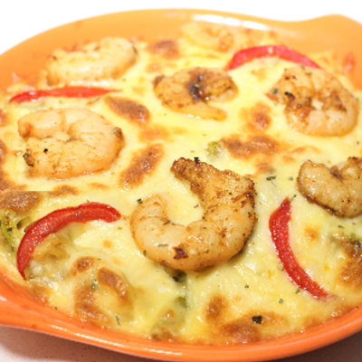 Oven Baked Shrimp Pasta