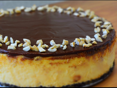 Nutella Chocolate With Nuts Cheesecake Slice