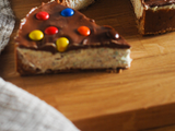 Nutella Chocolate With M&M's Chocolate Cheesecake Slice