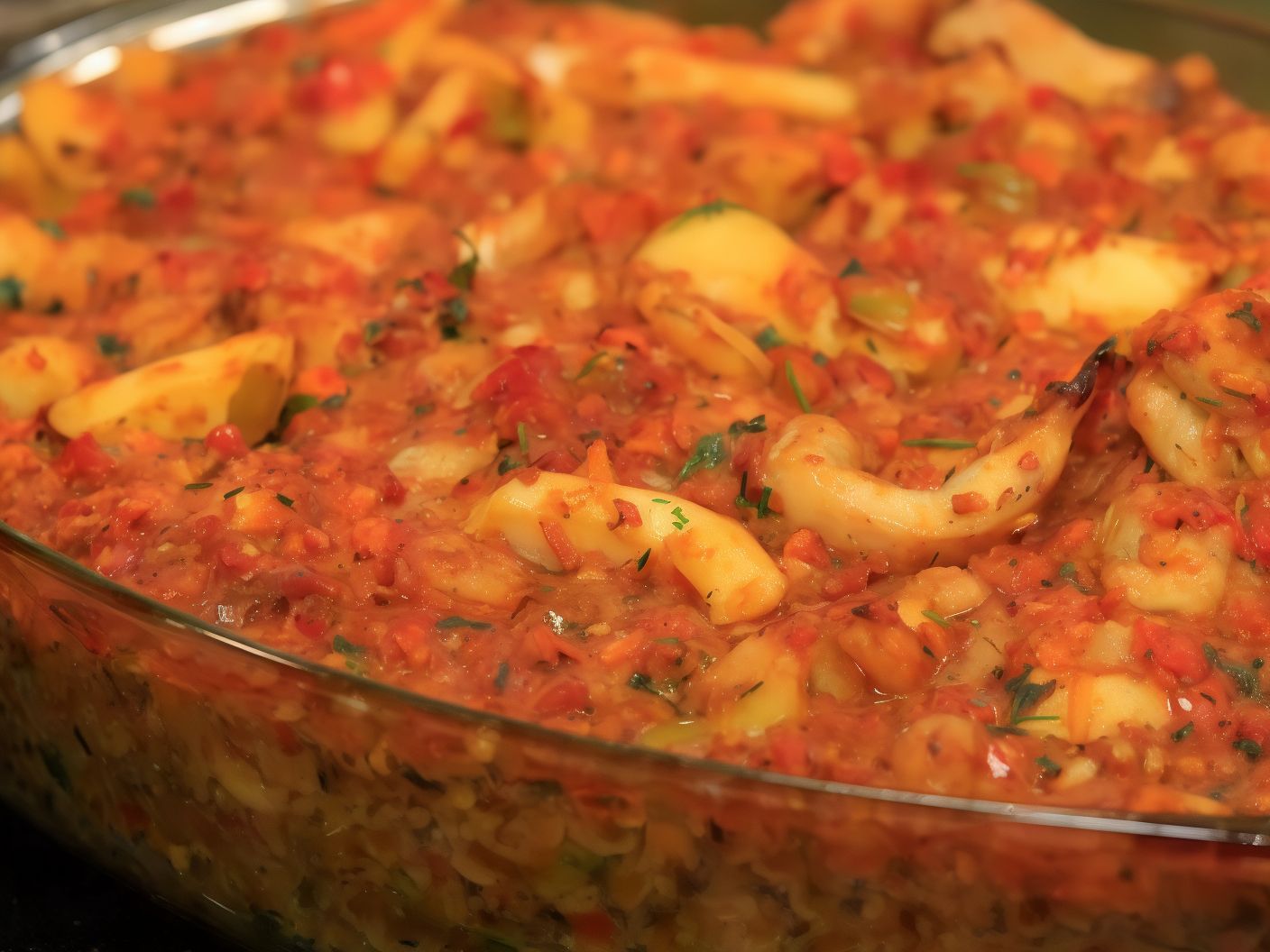 Squid With Grits Casserole