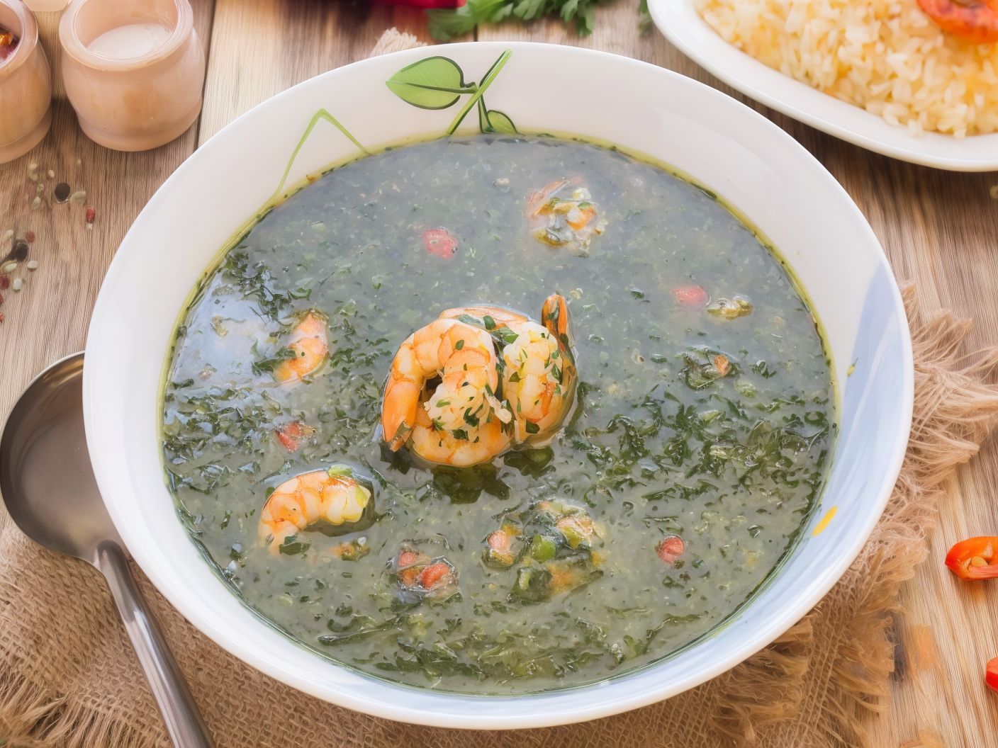 Molokhia With Shrimp