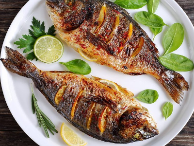 Tilapia Fish With Oil And Lemon