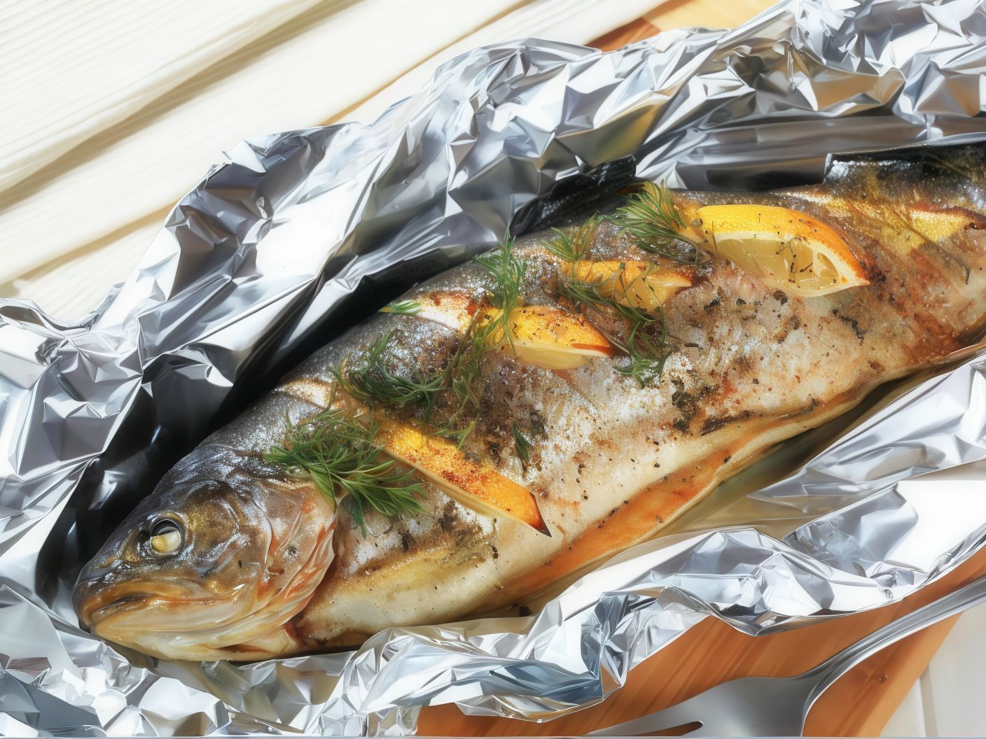 Mullet Fish With Oil And Lemon