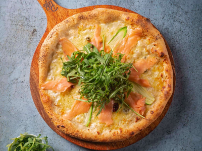 Smoked Salmon With Ricotta And Zucchini Pizza
