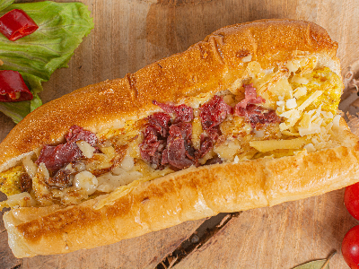 Turkish Cheese With Pastrami Cheese Sandwich