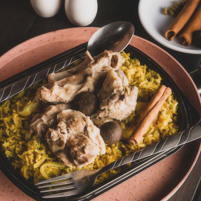 مقلوبة مع لحم خروف