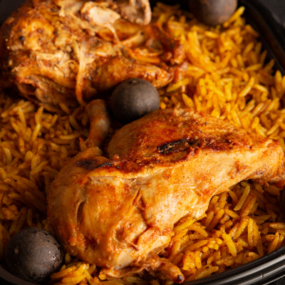 كابسة نصف دجاج مع رز