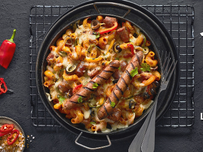 Pasta With Oriental Sausage Casserole