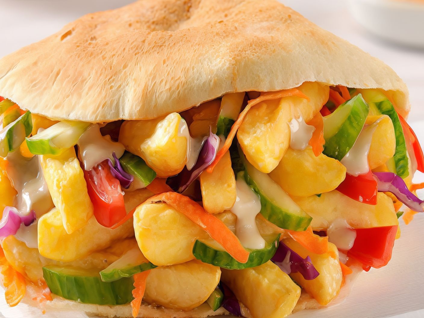 Taamia With French Fries Sandwich