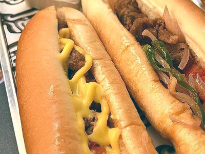 Oriental Sausage With Cheese Sandwich