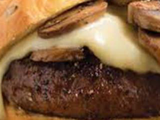 Swiss And Mushroom BBQ Burger Sandwich