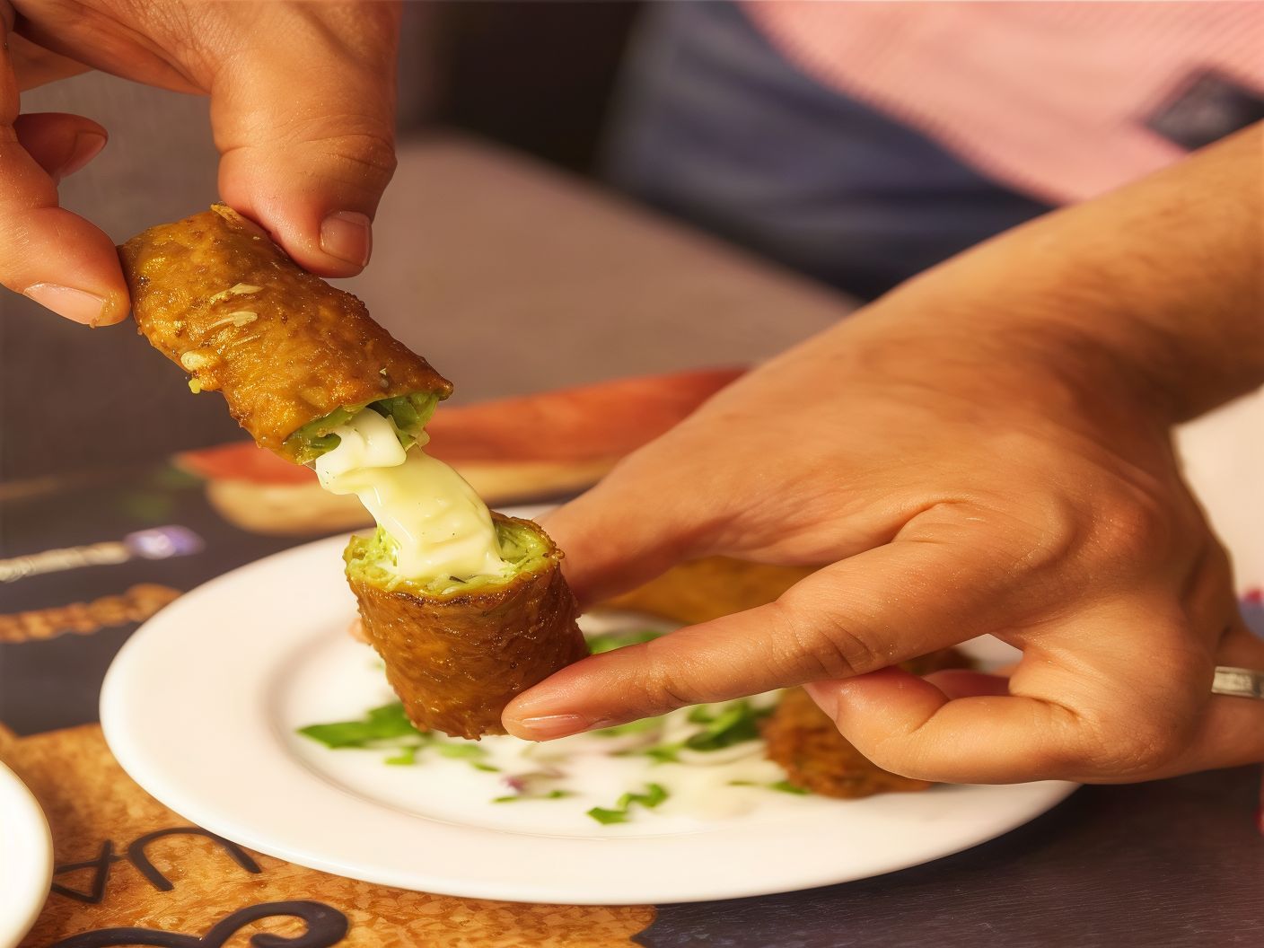 Taamia Patty With Mozzarella Cheese