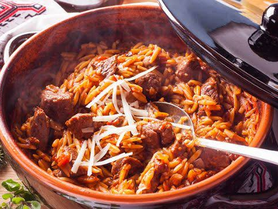 Orzo Tagine with Meat