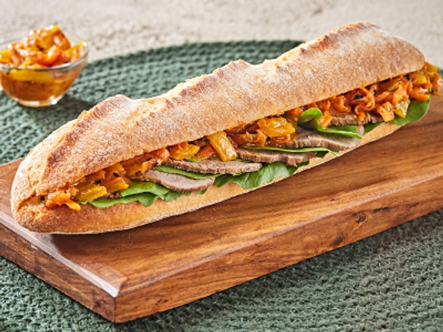 Roast Beef With Pickled Lemons with Safflower Sandwich