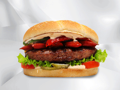 Metchicken Mexican Beef Burger Sandwich