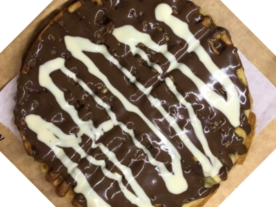 Nutella Chocolate With White Chocolate Waffle