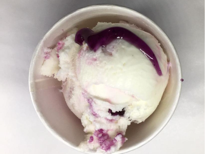 Yogurt With Blueberry Ice Cream
