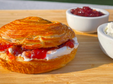 Strawberry Jam With Qeshta Bun Croissant