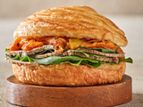 Roast Beef With Pickled Lemons With Safflower Bun Croissant