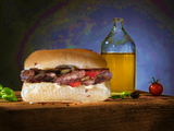Alexandrian Sujuk Sandwich Tahini