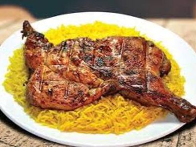 Half Grilled Chicken And Kabsa Rice