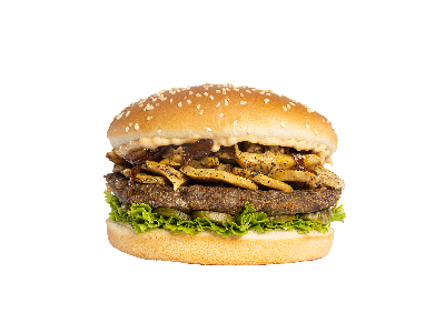 Mushroom Burger Sandwich