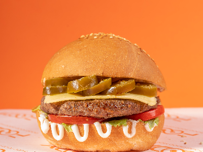 Beef Burger With Jalapeno Sandwich