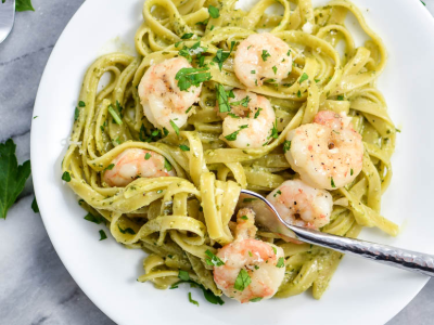 Shrimp Pesto Pasta