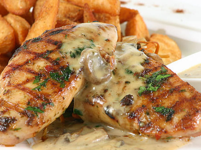 Chicken Pane With Mushroom Platter