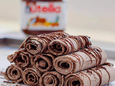 Flutes Chocolate Ice Cream Roll