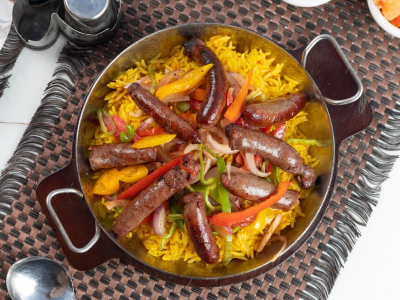 Oriental Sausage With Rice Meal