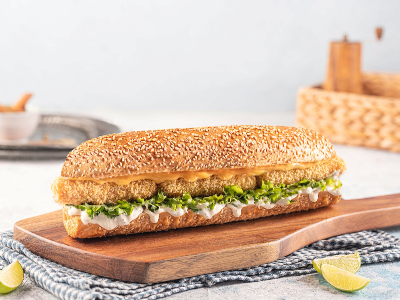 Fried Crab With Tartar Sauce Sandwich