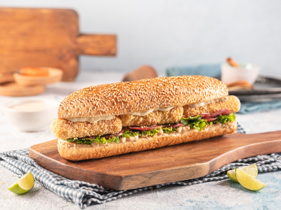Fried Crab With Japelino Sauce Sandwich