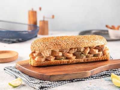 Grilled Shrimp With Tartar Sauce Sandwich