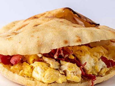 Shami Pastrami Omelette Sandwich