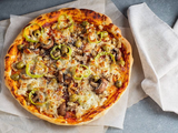 Marinated Mushroom Oriental Pizza