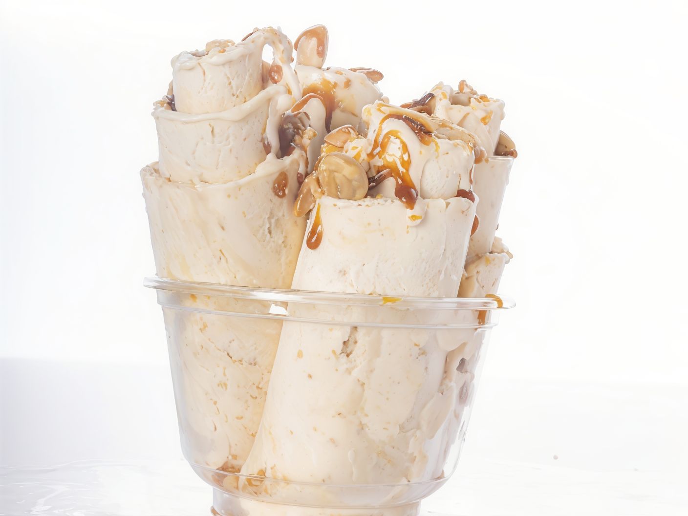 Mixed Nuts Ice Cream Roll