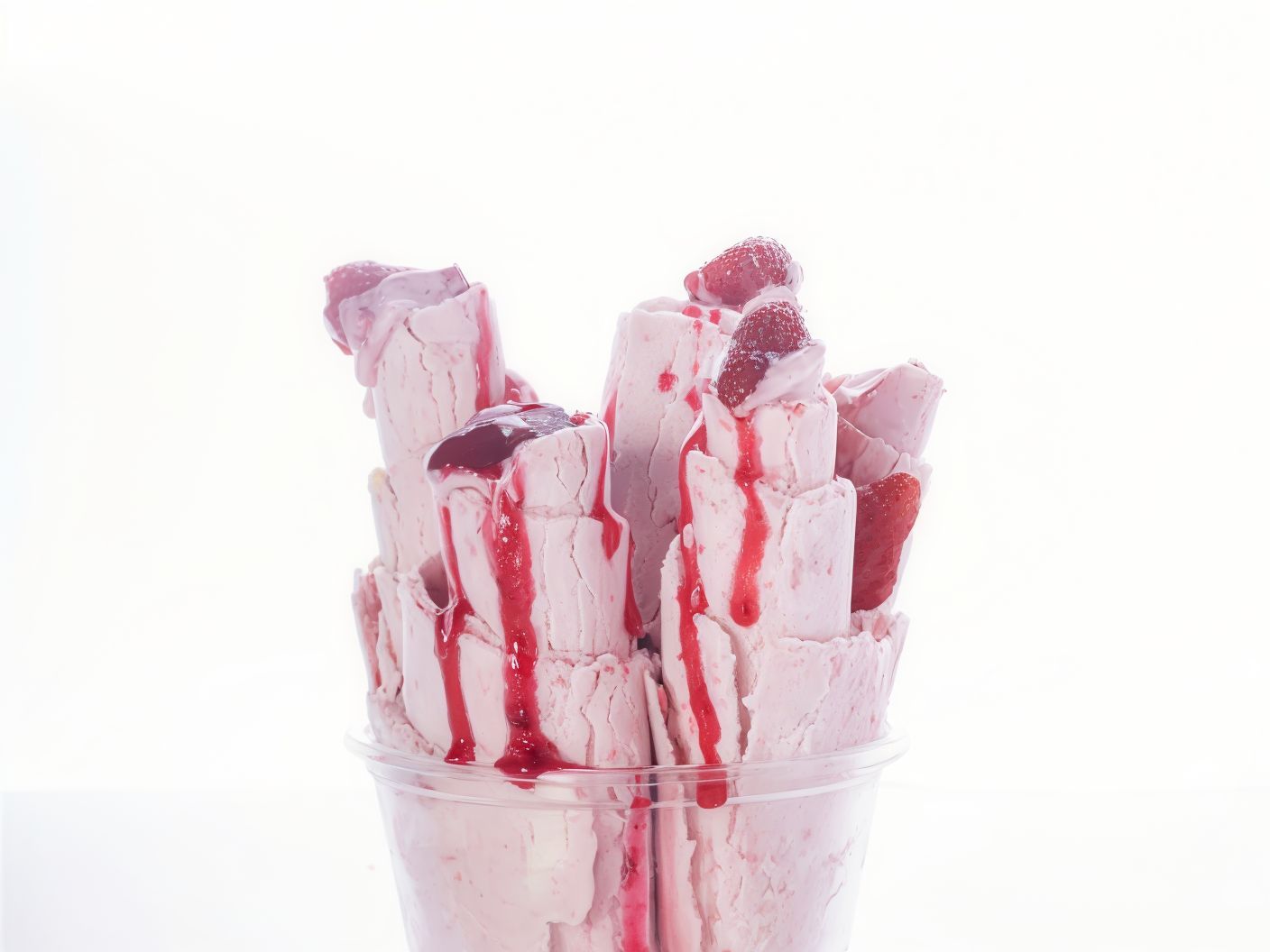 Strawberry Nutella Ice Cream Roll